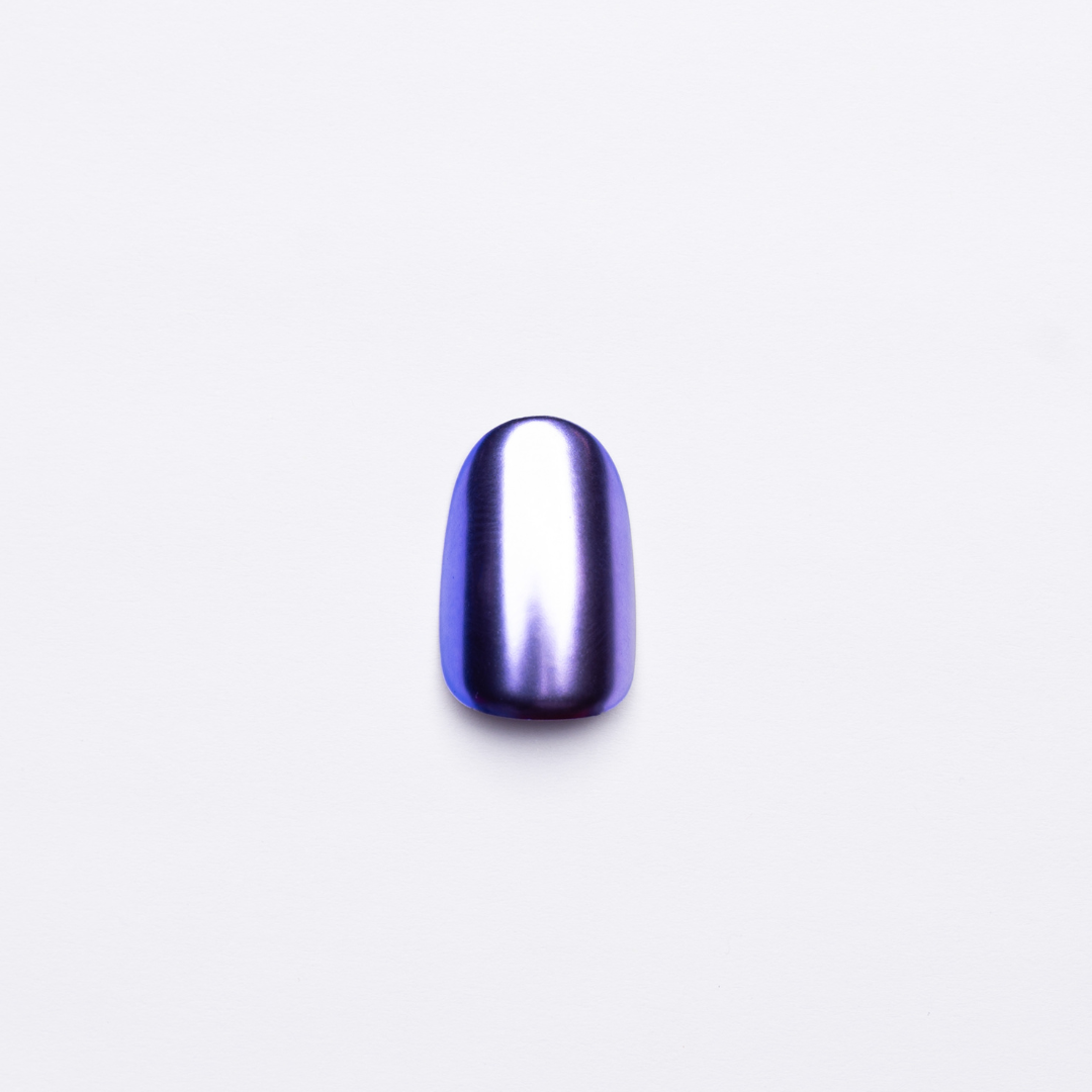 Purple Rain Chrome Almond Press-On Nails