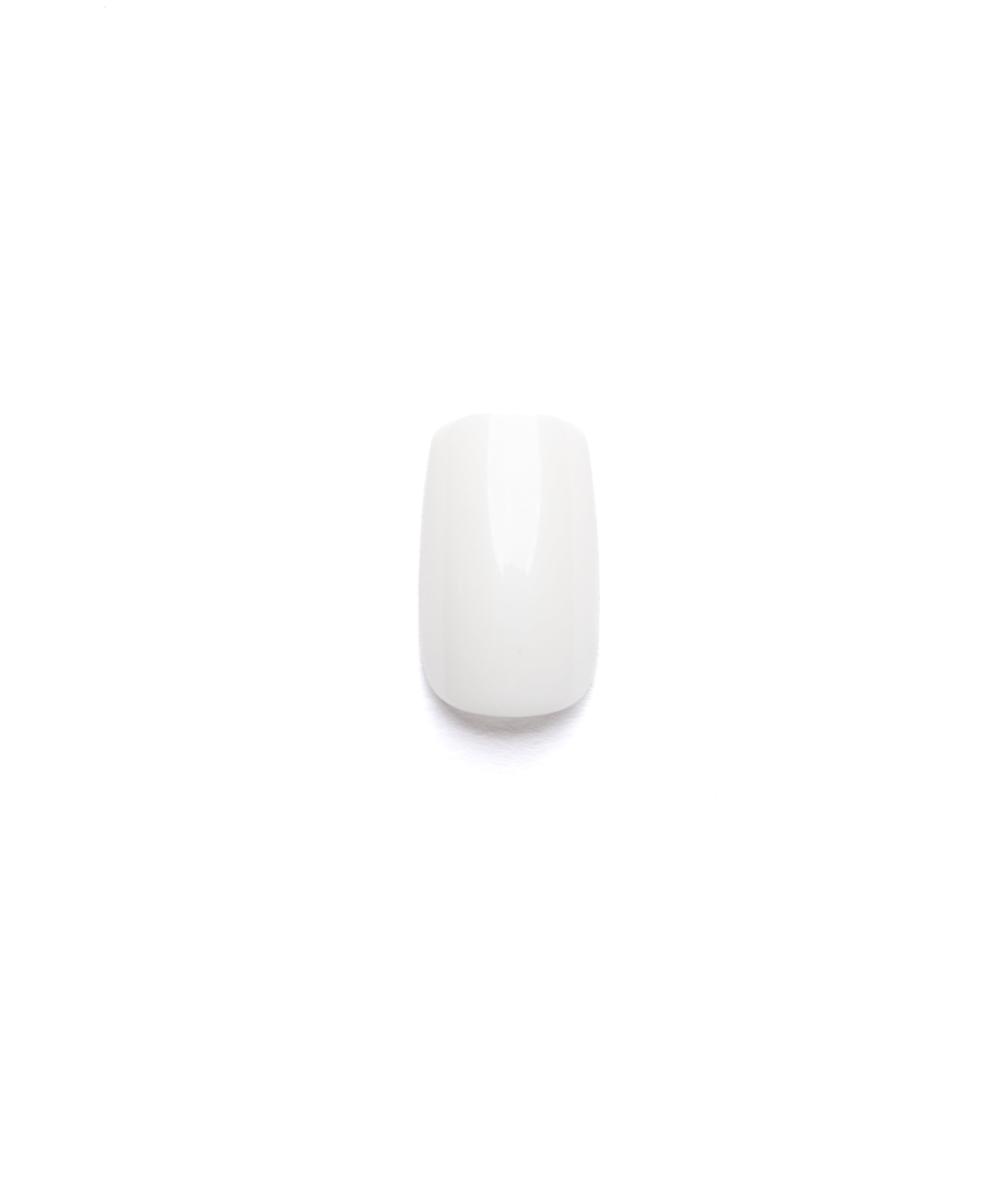 Snow White Squared Oval Short Press-On Nails