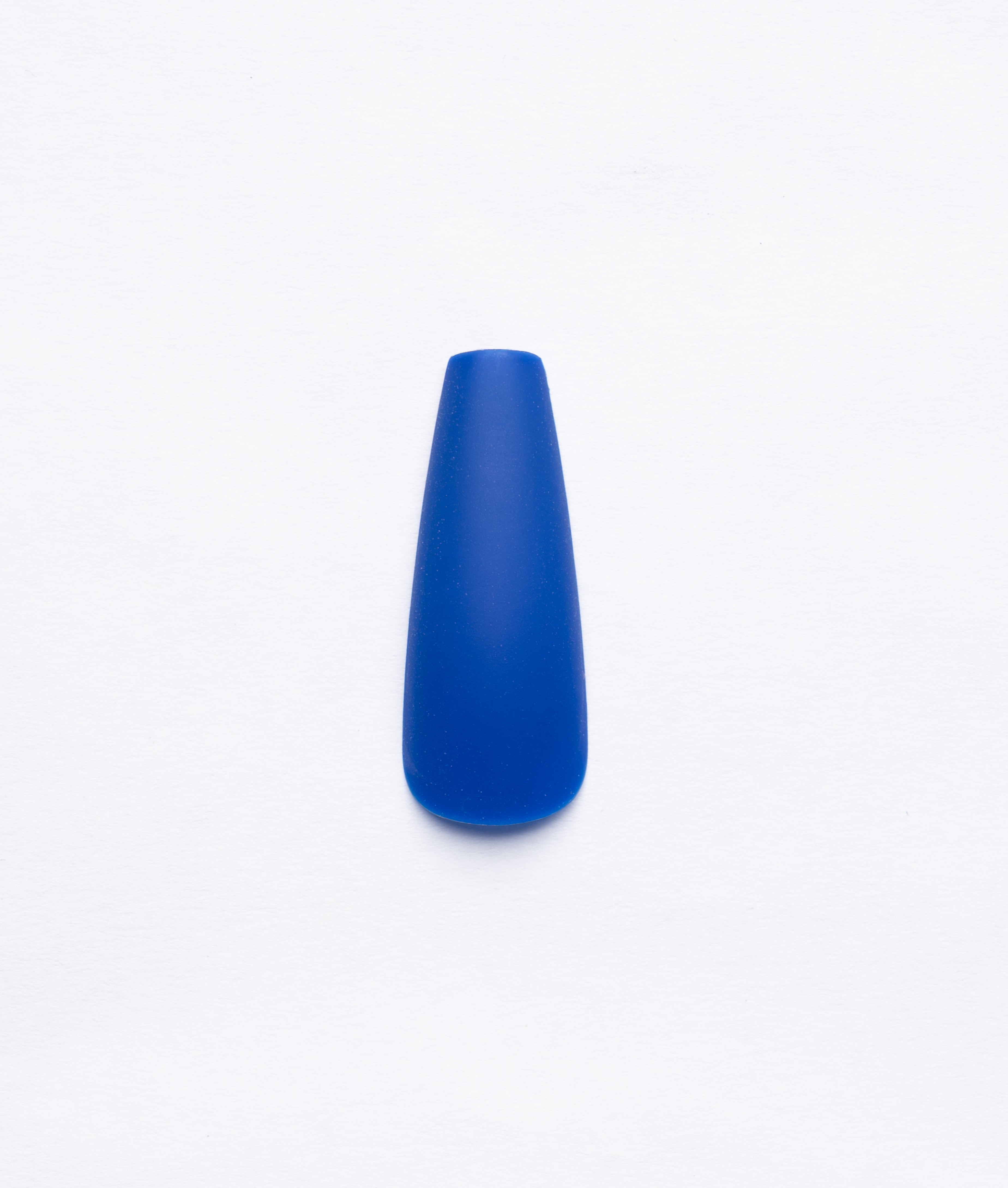 Matte Deep Blue Coffin Press-On Nails