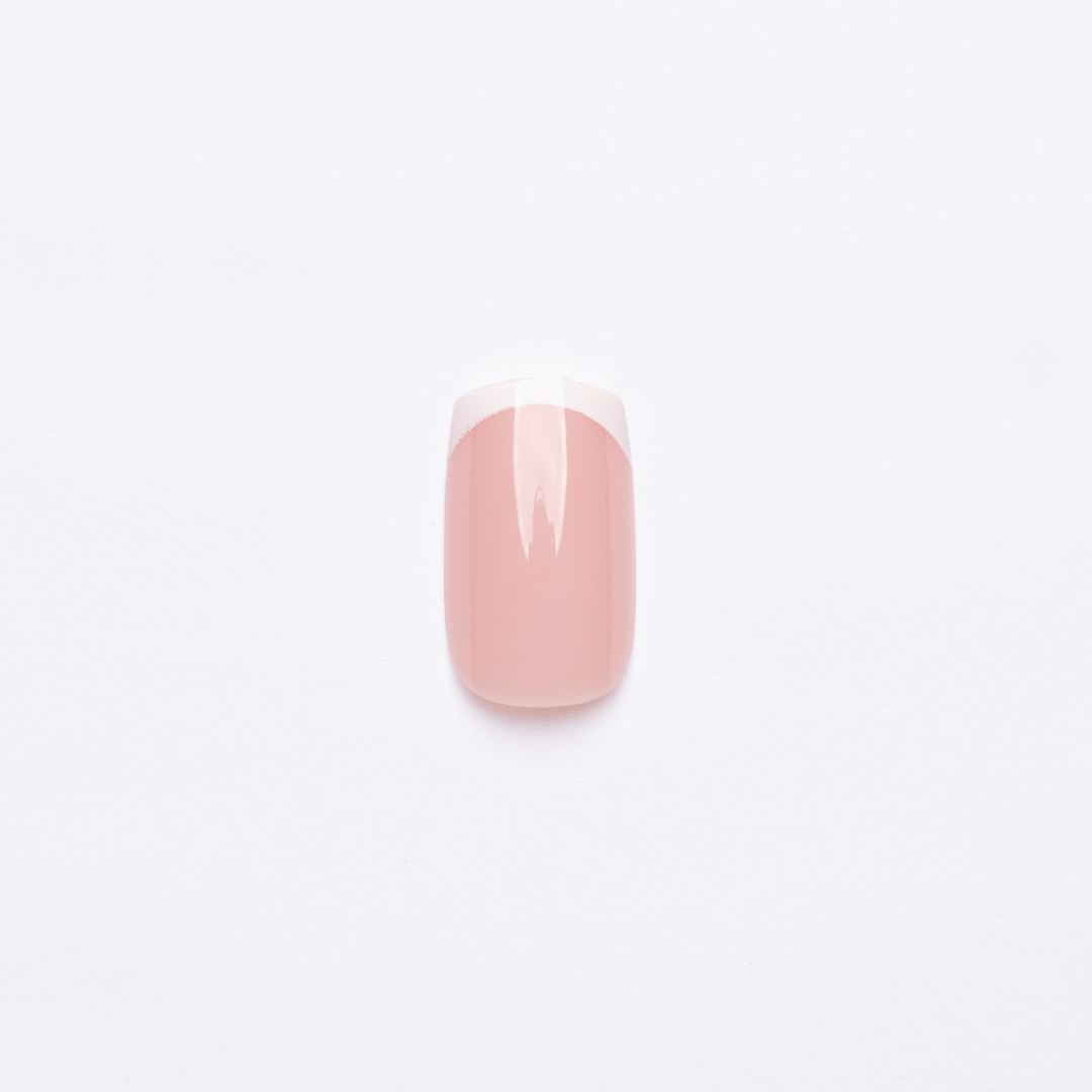 French Heart Square Press-On Nails