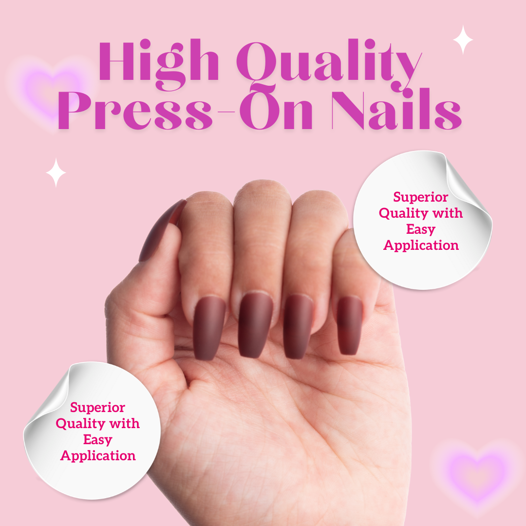 Matte Midnight Ballerina  Press-On Nails