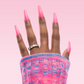 Matte Hot Pink Coffin Press-On Nails