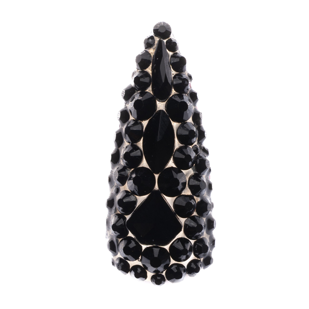 Black Caviar Stiletto Press-On Nails