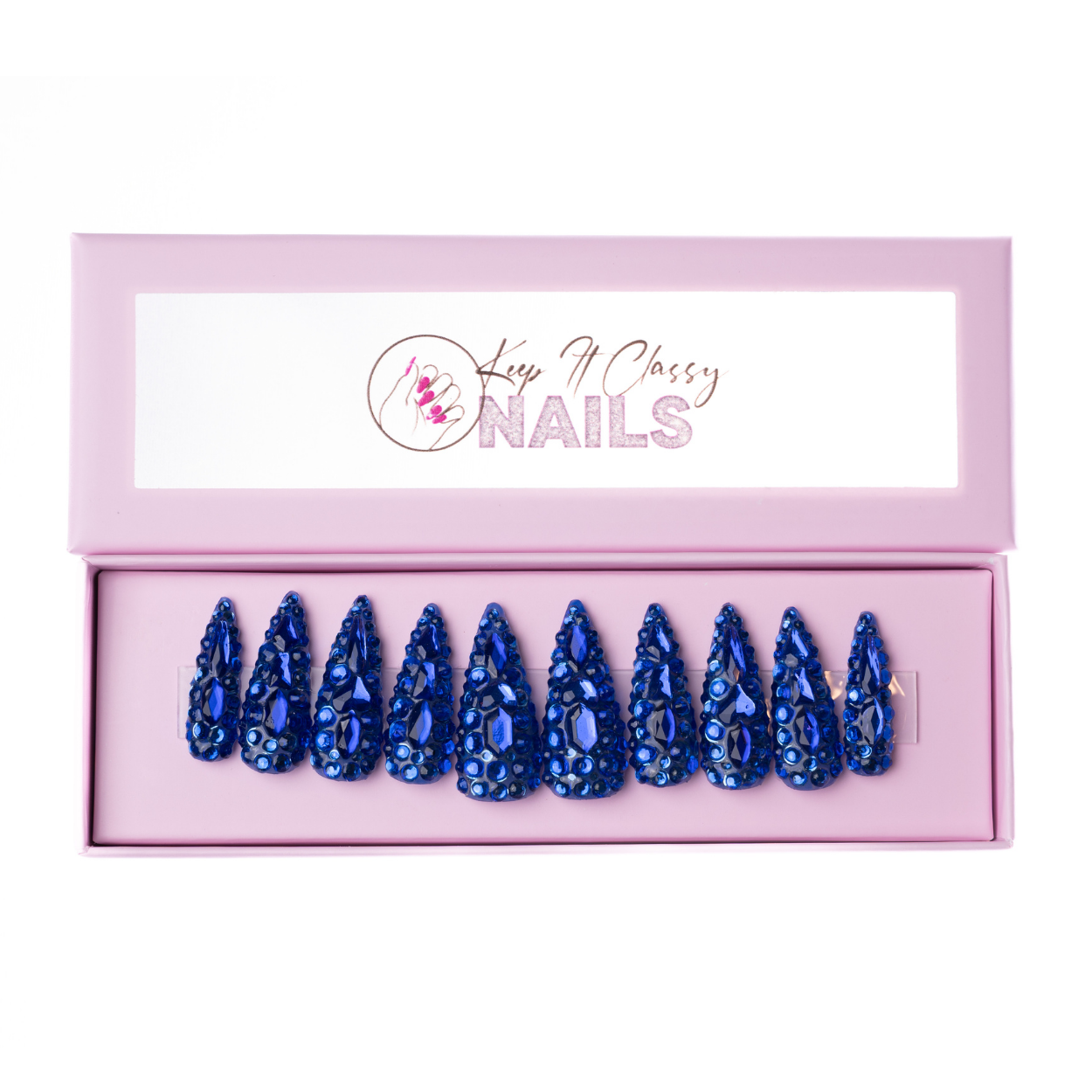 Nipsey Blue Stiletto Press-On Nails