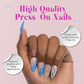 Blue White Sky Mountain Peak Press-On Nails