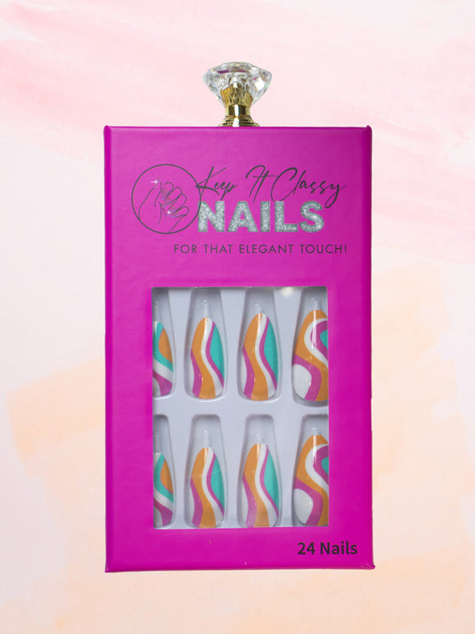 Groovy Girl Almond Press-On Nails