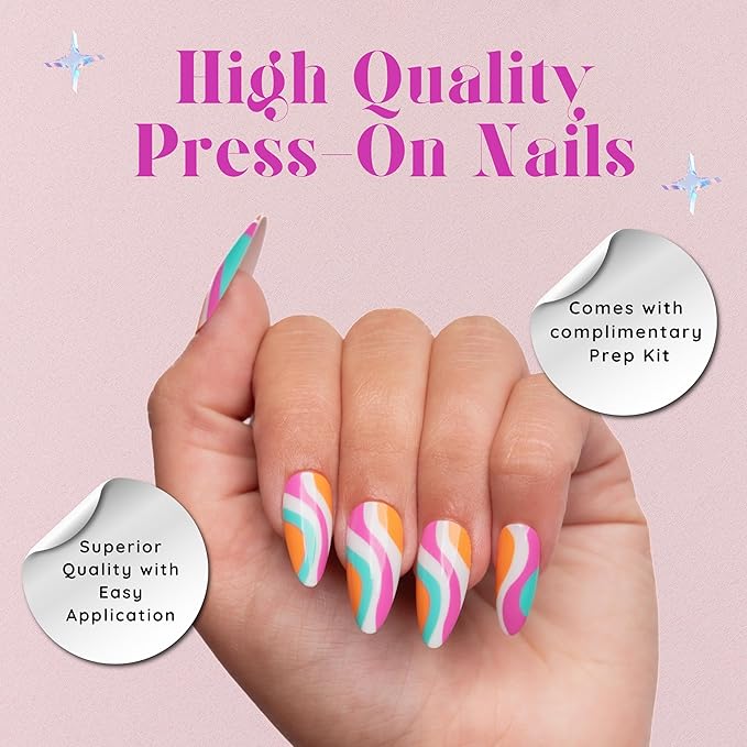 Groovy Girl Almond Medium Press-On Nails