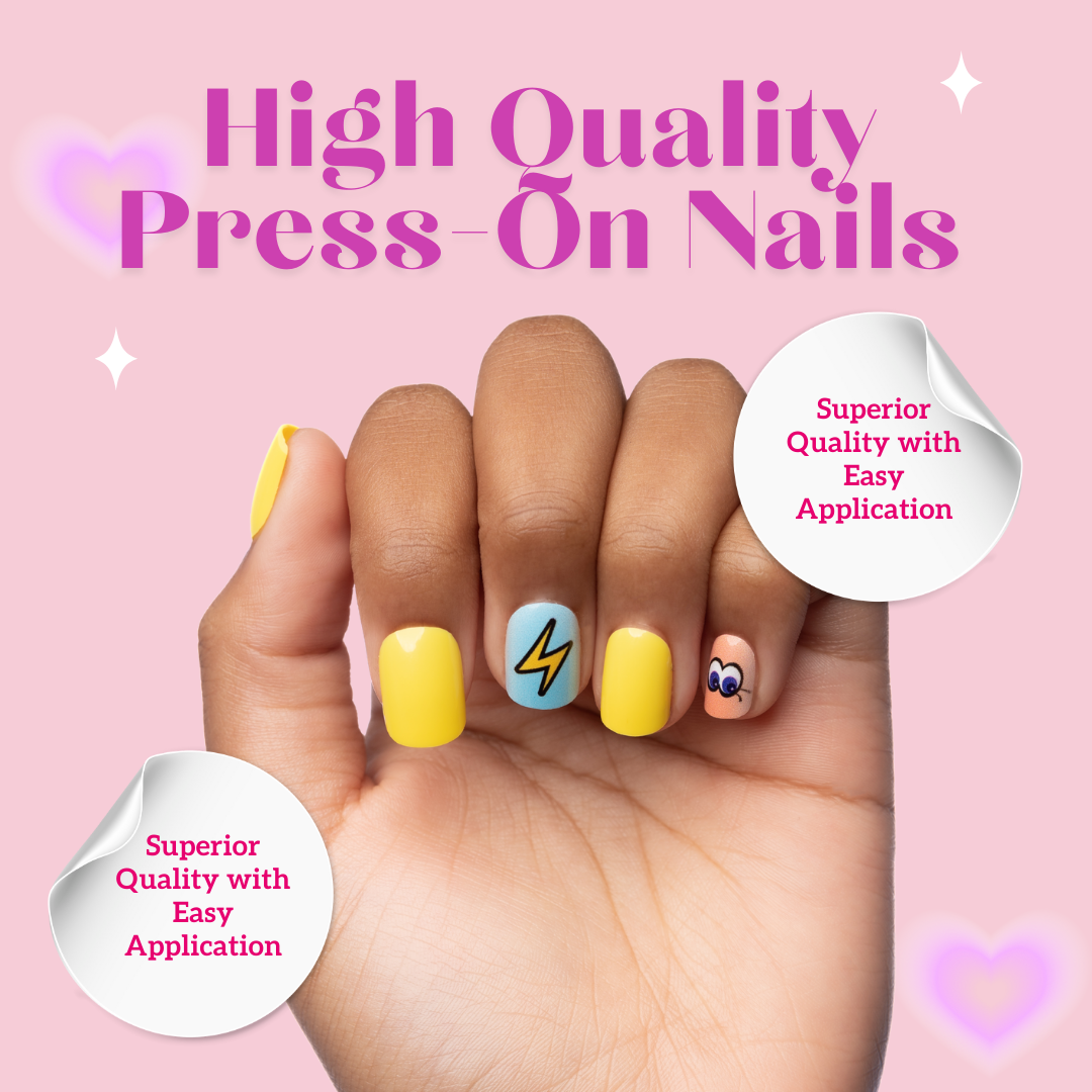 Girl Power Kids Press-On Nails