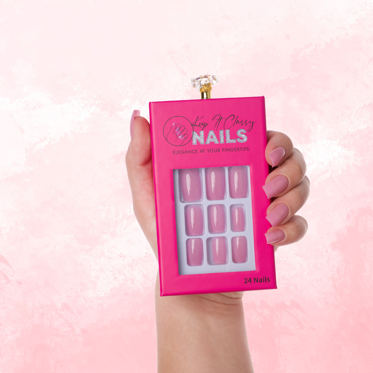 Light Pink Square Press-On Nails