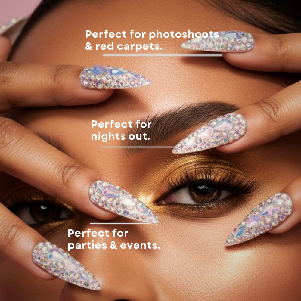 Disco Ball Stiletto Press-On Nails