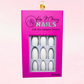 White Short Almond Press-On Nails