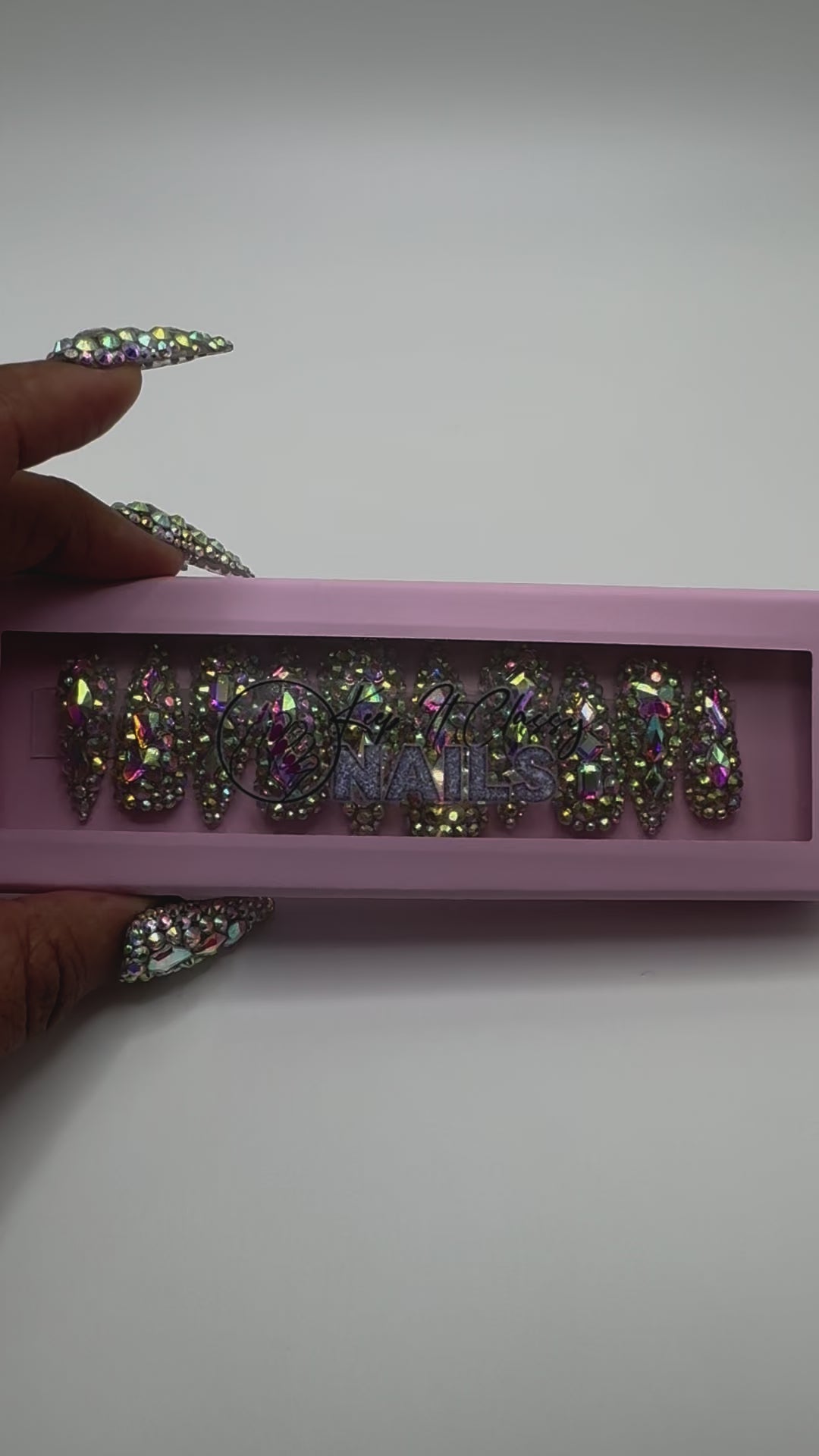 Disco Ball Stiletto Press-On Nails