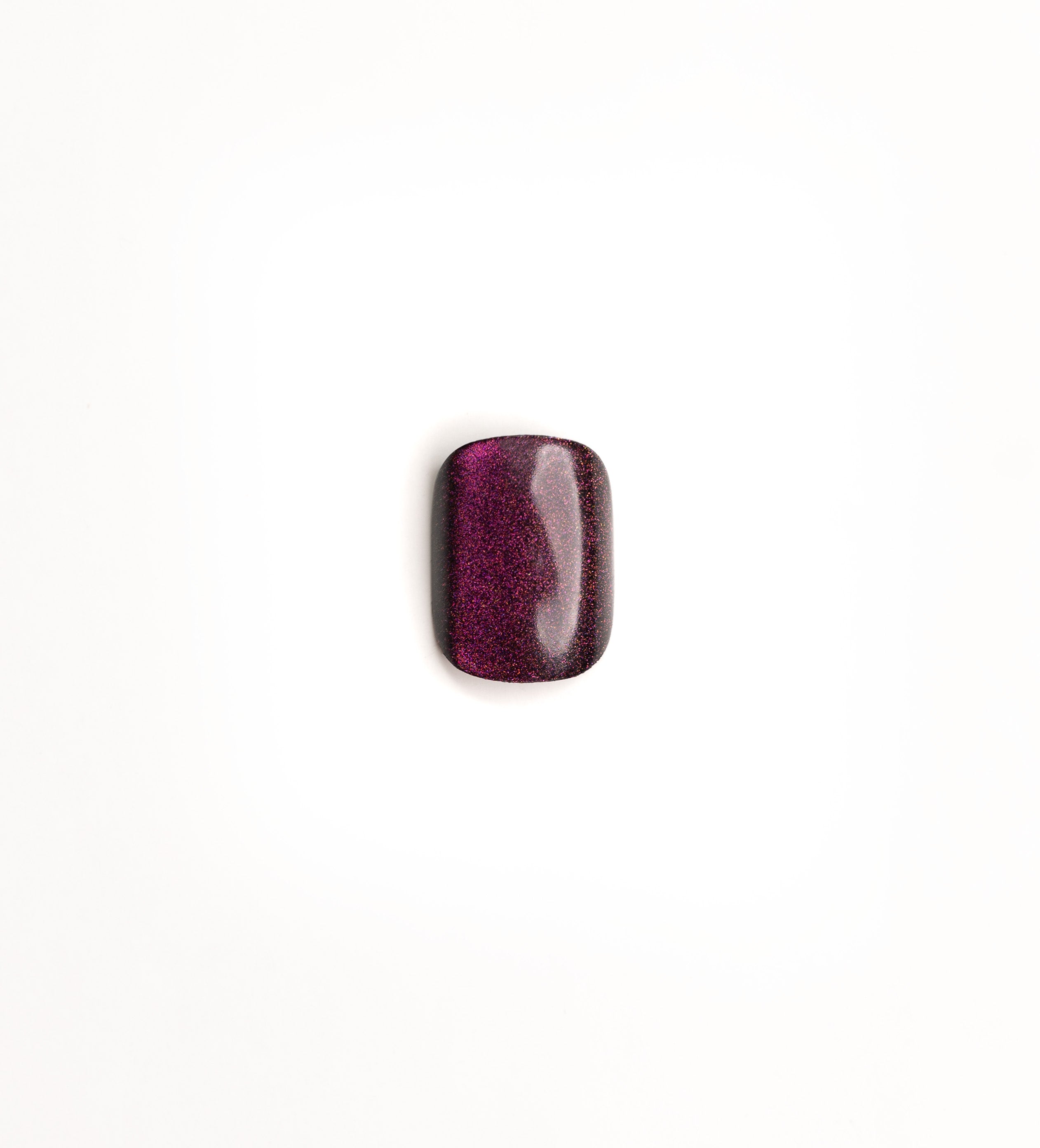 Fluorescent Plum Squared Oval Short Press-On Nails